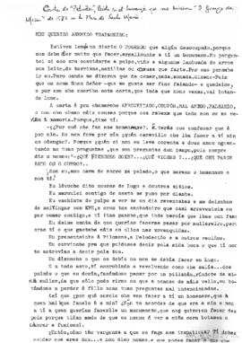 Carta que leu Pelúdez o "Domingo das Mozas" na Praza de Santa María.