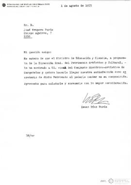 Carta de Isaac Díaz Pardo a Trapero Pardo