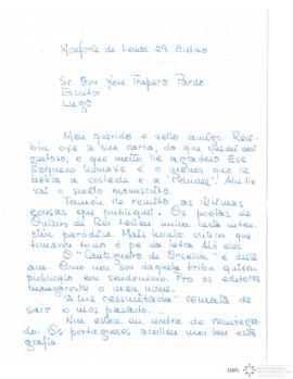 Carta de Manuel María a Trapero Pardo.