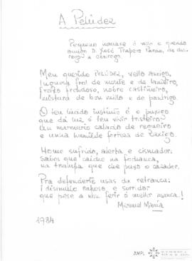 Soneto  a Pelúdez por Manuel María.